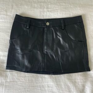Urban outfitters black leather skirt